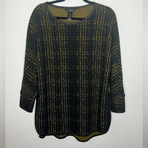 Ali Miles size Medium black and gold medium tunic